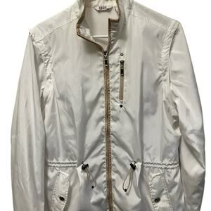 Vintage IZOD Golf Jacket White with Gold accents Ladies L